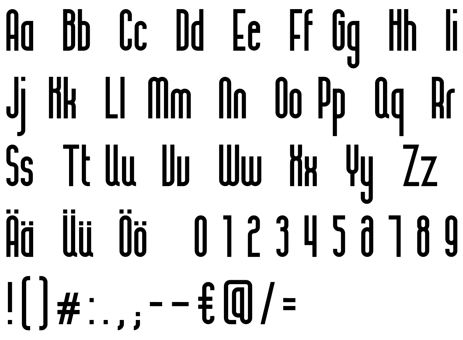 Moritzbogen letterforms